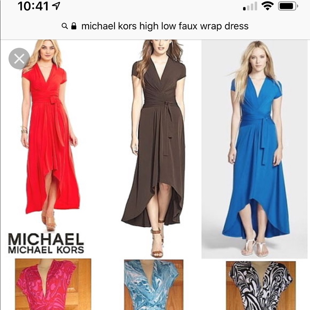 NWT Michael Kors blue wrap dress - 10